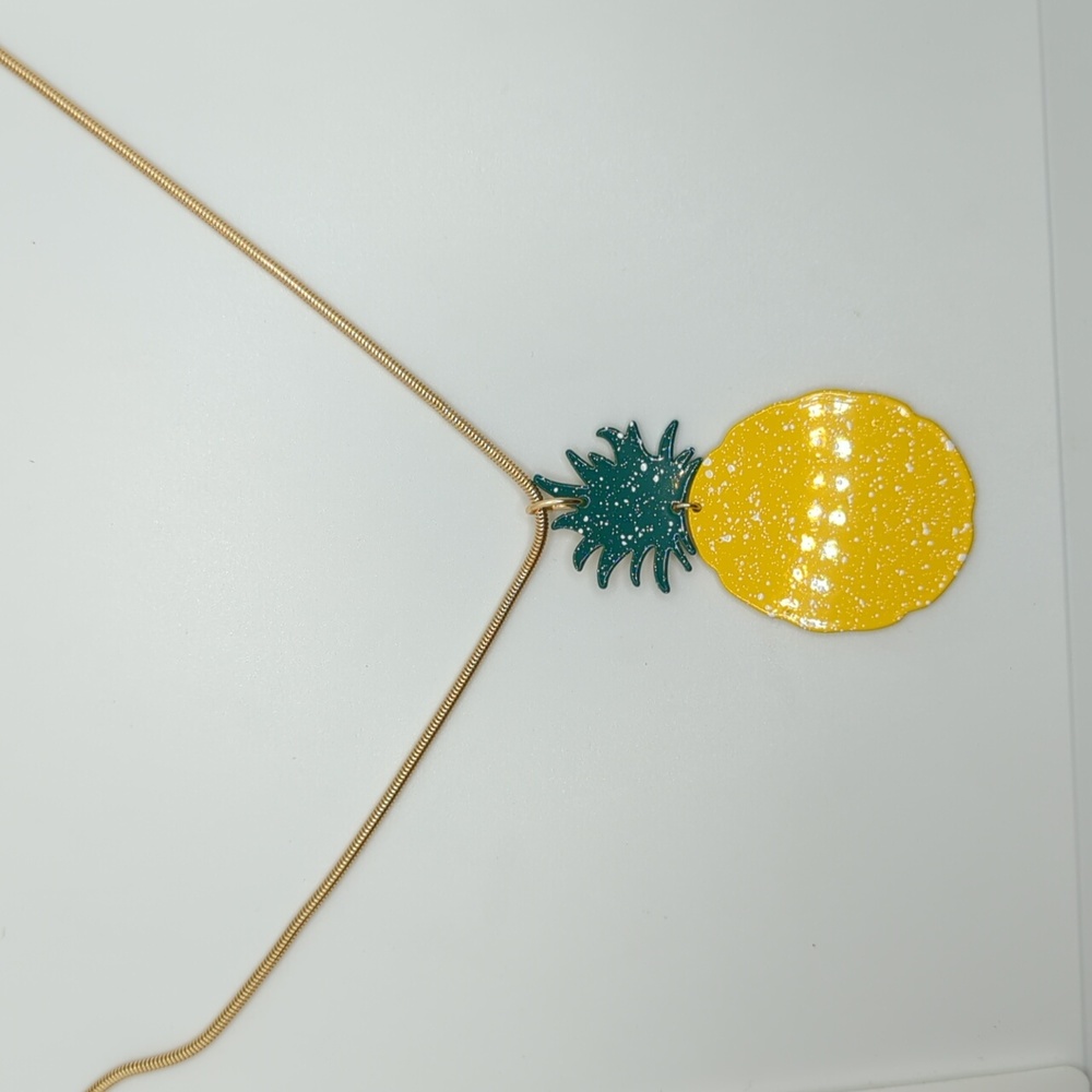 pineapple Necklace Stainless steel jewelry mirror on back side Alfani